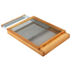 Honey Lake Langstroth Bee Hive Screened Bottom Board Dipped in 100% Beeswax with Entrance Reducer, Screen Bottom Board for 10 Frame Beehive with Solid Wood, Beehive Separated Board Beekeeping Supplies