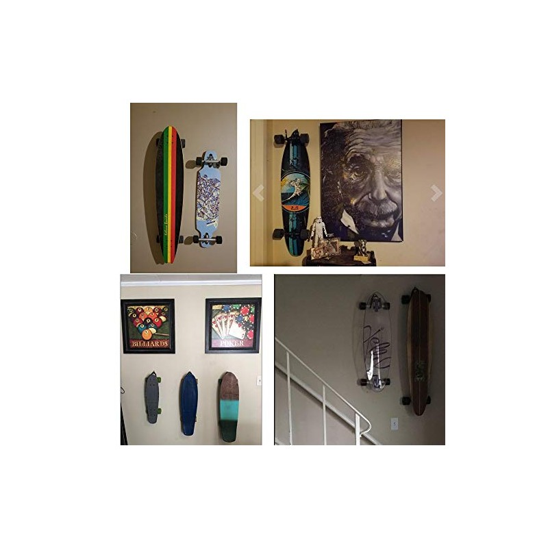 Flexible Skateboard Wall Mount Hanger - Ideal for All Board
