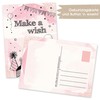 Papierdrachen Postcard with Button | Make a Wish for Sending