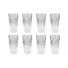 Le Cadeaux Set of 8-21 Ounces Clear Fleur Drinkware