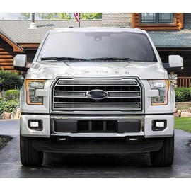 ZSJO 9 inch Overlay Emblem for Ford,Front Grille Rear Tailgate Aluminum Oval American Black Flag Emblem Fit for F150,F250,F350, Edge,Explorer,Range. (Black,9 inch)