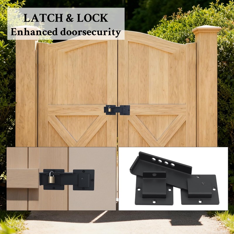 7.5" Heavy Duty Flip Gate Latch Lock with Padlock Hole