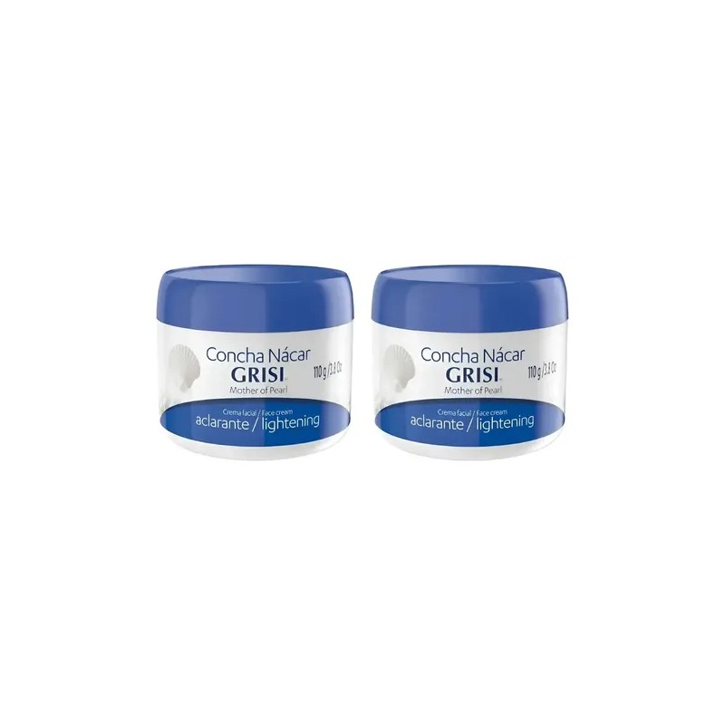 2 Cremas Faciales Concha Nácar Grisi 110g Aclarante De Piel
