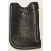 Black Leather Opus X Fuente Lighter Pouch For S.T. Dupont