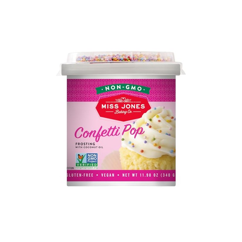 Miss Jones Baking Co. Confetti Pop Vegan Frosting, 11.98 Ounce