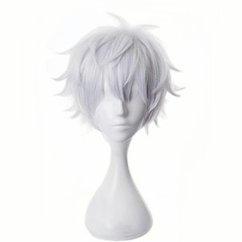 KOOBURS Gojo Cosplay Wig, Heat Resistant Fiber, Comfortable to Wear, Cosplay Costume, Halloween