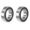 sourcing map 6902-2RS Deep Groove Ball Bearing 15x28x7mm Double Sealed