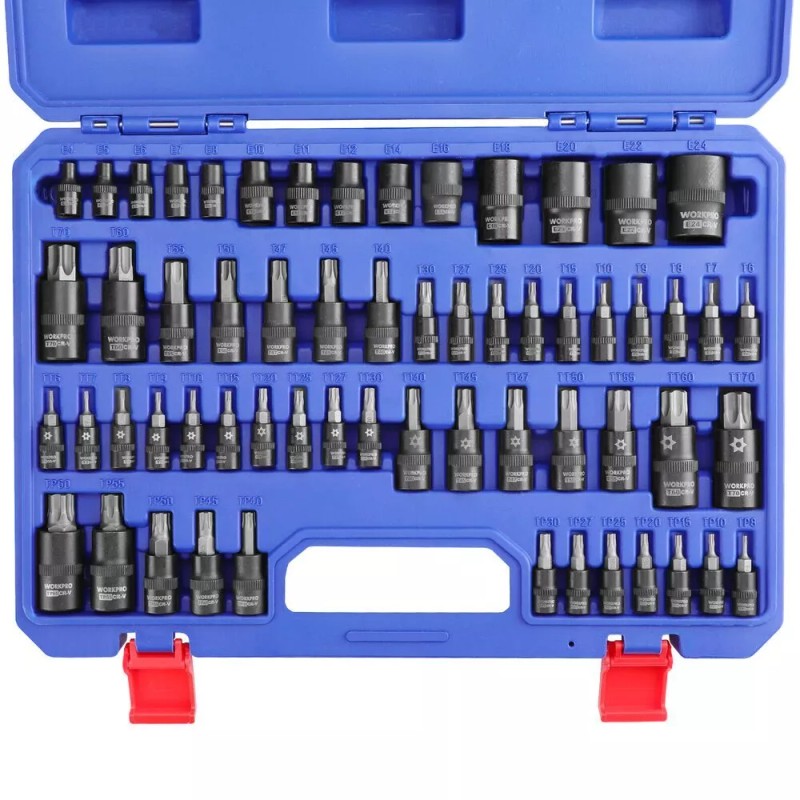 WORKPRO 60-piece Master Torx Bit Socket&Externa