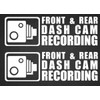 camera Recording car van sticker decal cctv cam dash video decal safety x2 || white