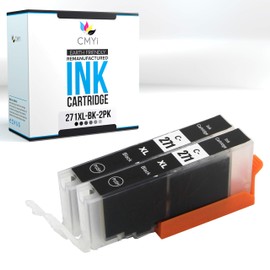 CMYi CLI-271XL Black Replacement Ink Cartridge for Canon PIXMA MG5720, MG5721, MG5722, MG6820, MG6821, MG6822, MG7700, MG7720, TS5020, TS6020, TS8020, TS9020, TS5022 (2 Black)