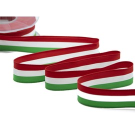Furlanis - Satin Ribbon Italian Flag Decorative Ribbon for Parcels Burnt Almond Italian Fabric - 25mm x 25m