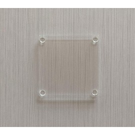 NapTags Blank Acrylic Coasters, 4-inch Squares, 1/8 inch Thick, Shatterproof and Water Resistant, 10-Pack with Clear Bumpers