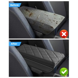 LANGBEAN Armlehnenabdeckung für Dacia Duster 3 2024 2025 2026, Mittelarmlehne Abdeckung aus Dickem PU-Leder, Duster III Armlehnenschutzhülle Mittelkonsole zur Die Armlehne um 3CM Erhöhen, Schwarz