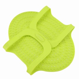 Kodrily Heat Resistant Turkey Lifter, Silicone Roasting Rack Non Stick, Food Grade Silicone Non Stick Turkey Lifter with Anti Scald Feature Turkey Lifter for Roasts (Green)