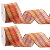 PATIKIL Autumn Wired Edge Ribbons 2-1/2 Inch x 10 Yard,