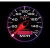 Auto Meter 7588 Phantom II 3-3/8" 160 mph In-Dash Electric