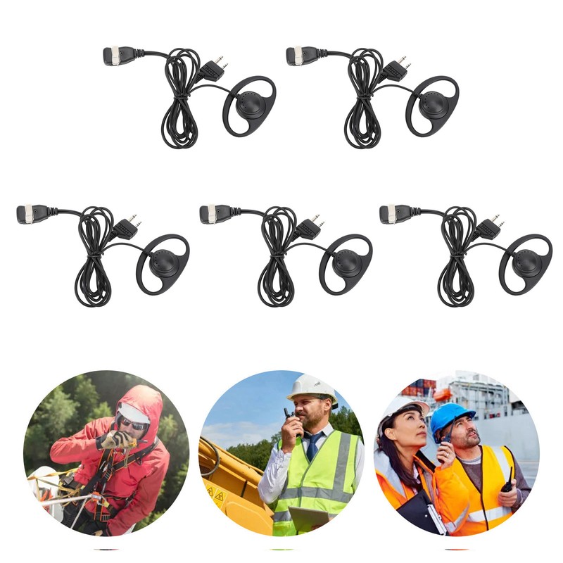 2 Way Radio Earpiece 2 Pin Plug D Shape Security