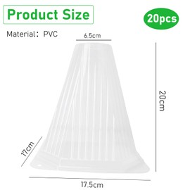 Wiseten Plant Protection Cover, Pack of 20 Plant Hats, Sun Hat for Plants Cover for Salad Plants to Protect Against Birds, Snails, Frost or Weather