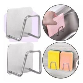 Veraly Set 2 Soportes Porta Esponja Lavabo Cocina Fregadero Acero
