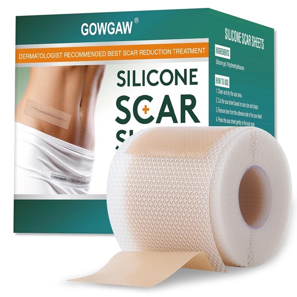 Medical Grade Silicone Scar Sheets, Silicone Scar Tape (1.6”x 60”