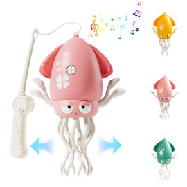 EHENiZ Magic Dancing Octopus Toy, Crazy 8-Leg Auto-Dance Octopus Toy, Crawling Dancing Automatic Obstacle Sensor Toys, Rechargeable Magic Dancing Music Squid, Funny Squid for Office Desk Decor (Pink)