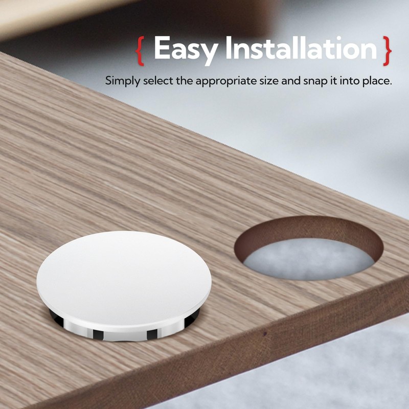 GAGIRA 100PCS 1/4" Plastic Plugs Hole, Cabinet Hole Decorative Covers,