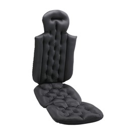 Fenteer Bath Pillow Adult Bathing Mat Bathtub Accessories Bath Tub Pillow Breathable Folding Full Body Bath Pillow Head Rest Pillow, Black