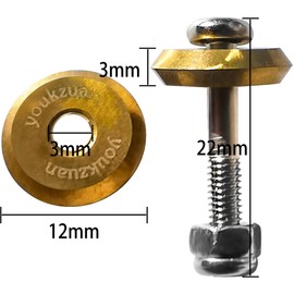 youkzuan 1pc Titanium Coated Tile Cutter 12mm Scoring Wheel 14A For All Sigma Pull Handle, Alloy Manual Ceramic Tile Cutting Wheel Replacement Blade for Ceramics, Glass, Porcelain, Ceramic Tile