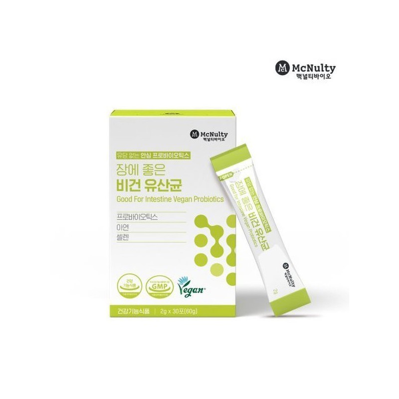 맥널티바이오 장에 좋은 비건 유산균 2g 30포 6박스 MacNulty Bio