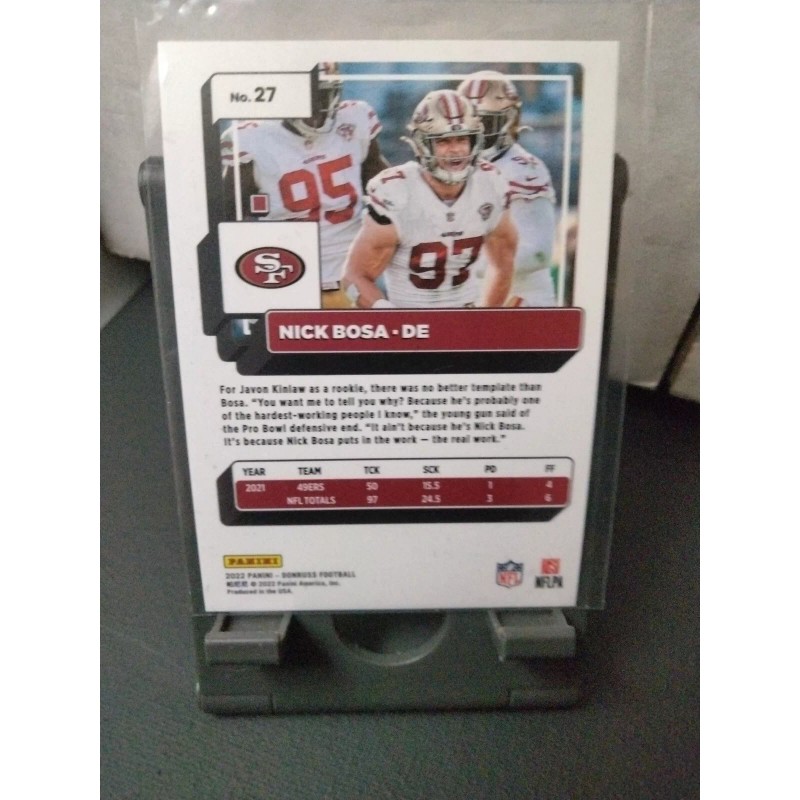 NICK BOSA GOLD REFRACTOR 49ERS INVESTMENT CARD