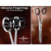 Curved Scissors, Hairdressing Scissors with Micro Teeth 13 cm Stainless Steel