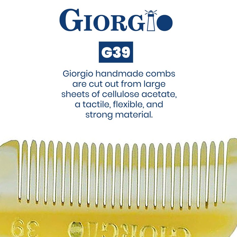Giorgio GBRD1 Small Travel Men's Mustache and Beard Brush, Natural