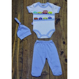 Newborn Baby Starter Set Starter Box Short Sleeve Clothing Set 100% Natural Cotton First Equipment Boys Gift Set 3 Pieces