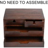 DEAYOU Bamboo Desk Organizer, 100% Natural Bamboo Desktop Drawer Organizer,
