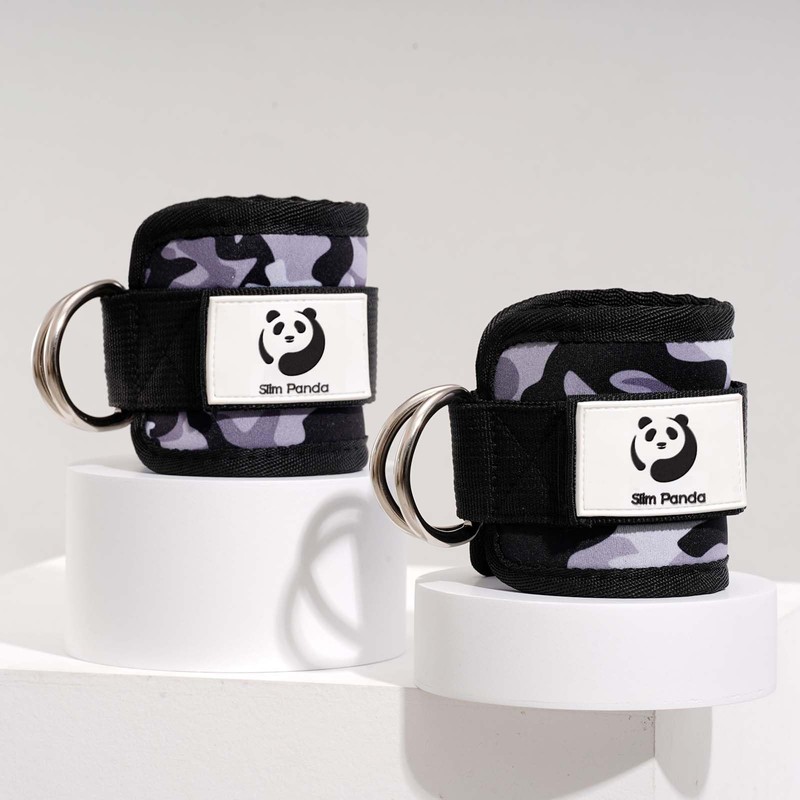 Slim Panda Ankle Strap for Cable Machine Attachments, Resistance Bands