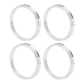 INFINAUTO Car Wheel Hub Centric Rings OD 70.6mm to ID 63.4mm Wheels Center Shaft Shock Absorbing Hubrings Aluminium Alloy Silver Tone Durable