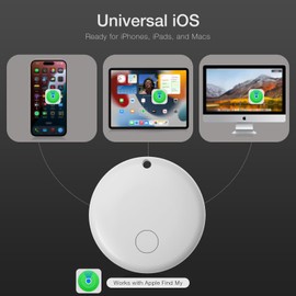 Air Tracker Tag 2 Packs, Black Wallet Tracker Works with Find My App Only Support iOS, Item Finders for Dog, Keys, Luggage, Suitcases, Pets, Replaceable Battery