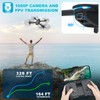 Drone with 1080P Camera for Beginners and Adults, Foldable Remote