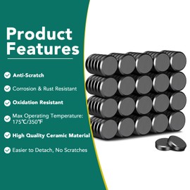 TRYMAG Small Ceramic Round Disc Magnets with Adhesive Backing, 15x3mm Tiny Flat Circle Ferrite Industrial Magnets for Crafts, Science, Hobbies, Project - 0.6Inch, 130Pcs