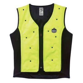Ergodyne Chill-Its 6685 Evaporative Cooling Vest, Wearer Stays Cool and Dry, Breathable Comfort, Zipper Closure Large, Large