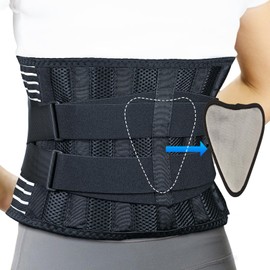 Back Support Belt-Back Brace for Lower Back Pain, Lumbar Support Belt for Sciatica, Herniated Disc, Scoliosis, Adjustable Support Straps With Removable Pad, Anti-skid, for Men and Women for Work - XXL