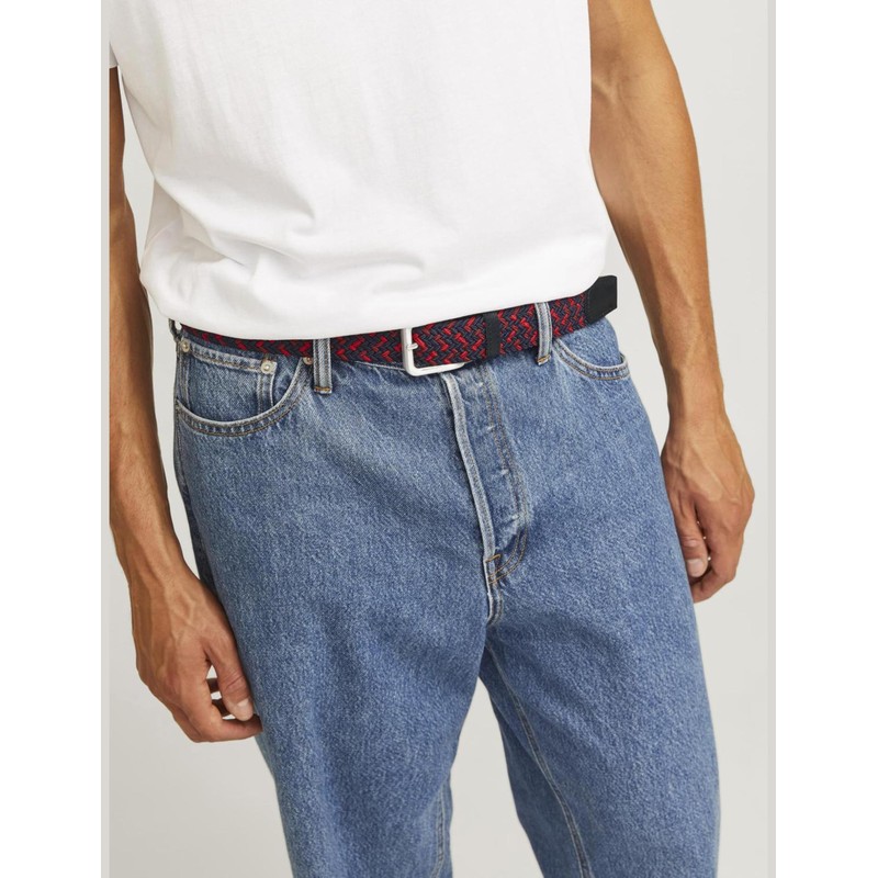 JACK & JONES Men's Jacspring Woven Belt Noos, Navy blazer/detail: