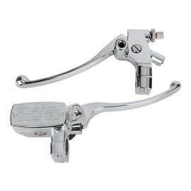 Left Right Brake Master Cylinder Clutch Lever for Honda VT600 VT750 VT1100 VT1300 VTX1300 VF750 Hand Brake Pump Brake Cylinder (Chrome)