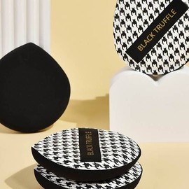 Cushion Puff for Daily Natural Makeup - Elastic Sponge for Smooth Application SIS-896 Cushion Puff (Black Truffle)/Skin 10ea