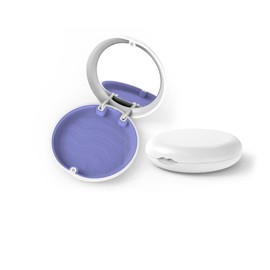 SENLIN DENTAL 2PCS Solid Aligner and Retainer Case with Mirror, Fashion Orthodontic Mouth Guard Case Gift for Family, Friends (White)