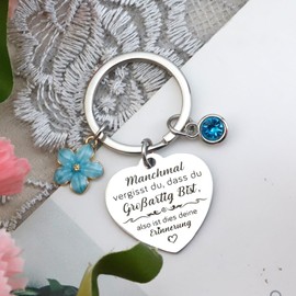 RGHSZ Key ring friend, best friend gifts, friendship gifts, sisters gifts, encouragement gifts, Sometimes you forget that you are great (blue)