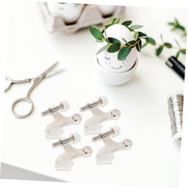 GRIRIW 4pcs Adjustable Door Stopper Hinge Heavy Duty Door Stop with Rubber Bumper for Wall Easy Installation for Home