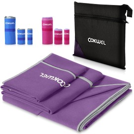 COKWEL Quick Drying Towel, Sports Towel, Bath Towel, Super Absorbent, Microfiber, Travel Towel, Swimming Towel, Soft, Fade-Resistant, Odor-Resistant, Durable, Compact, Moisture, Rainy Season, Outdoor, Disaster Preparedness, For Swimming/Sports/Travel/Hom