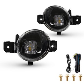 WEZEMLIGHT New Version LED Fog Light Replacement For 2004-2018 Nissan Sentra /11-14 Nissan Maxima/07-up Altima Sedan/ 14-16 Rogue/ 08-10 Infiniti M35/M45/10-11 G37 1-Pair (Includes harness switches)