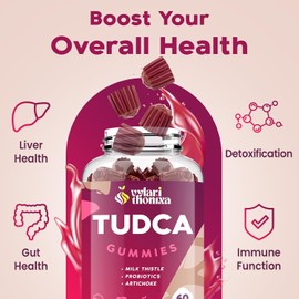 Premium TUDCA Gummy Supplement - 2000mg High-Potency Liver Support, Liver Cleanse Detox & Repair with Milk Thistle, Artichoke Extract, Probiotics, Bile Salts - Vegan, 30 Servings